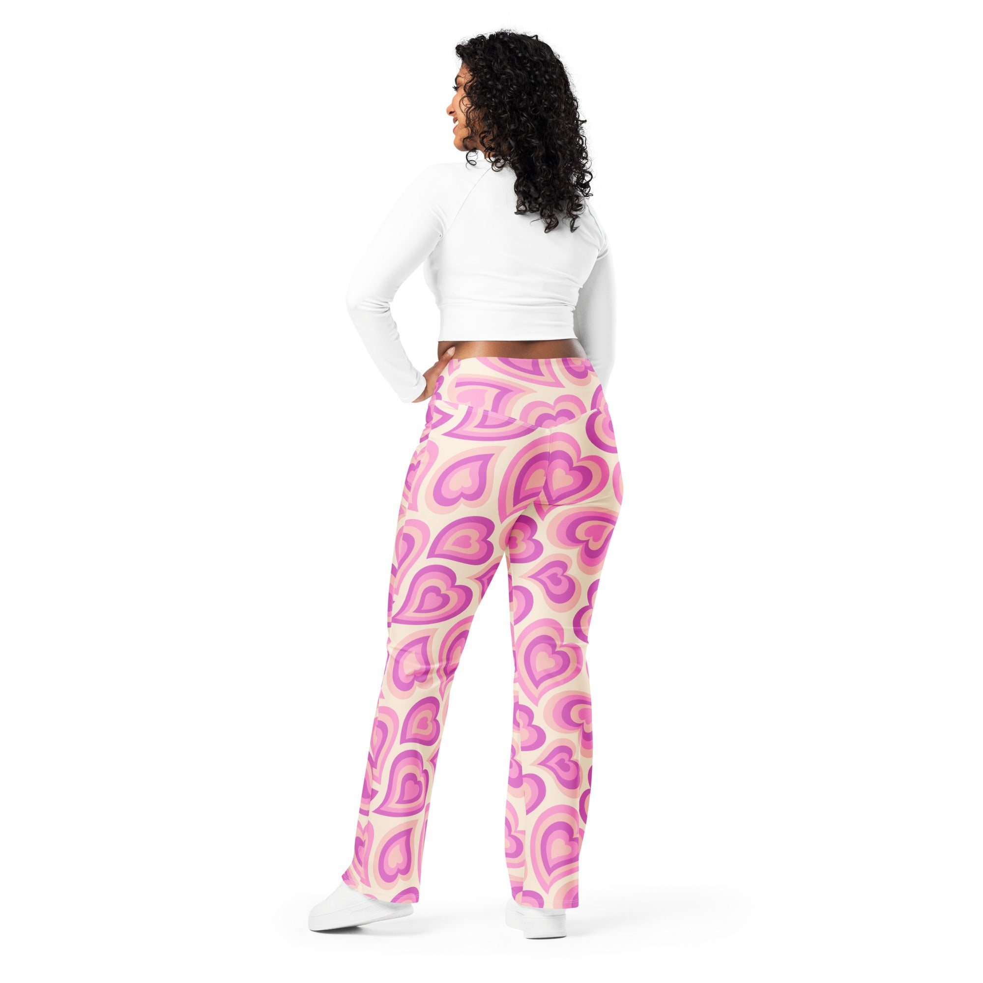 Sweetheart Swirls Flare leggings