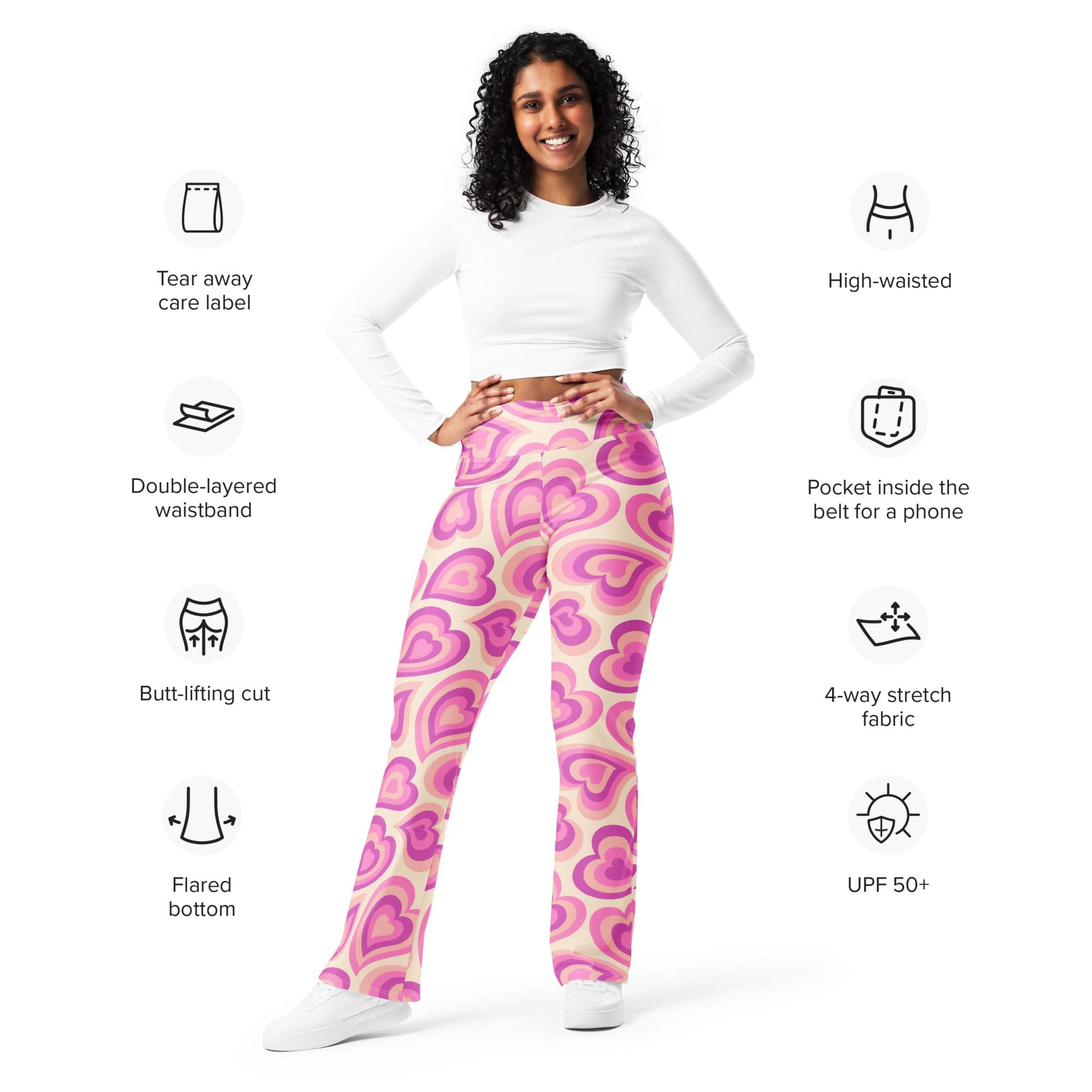 Sweetheart Swirls Flare Leggings