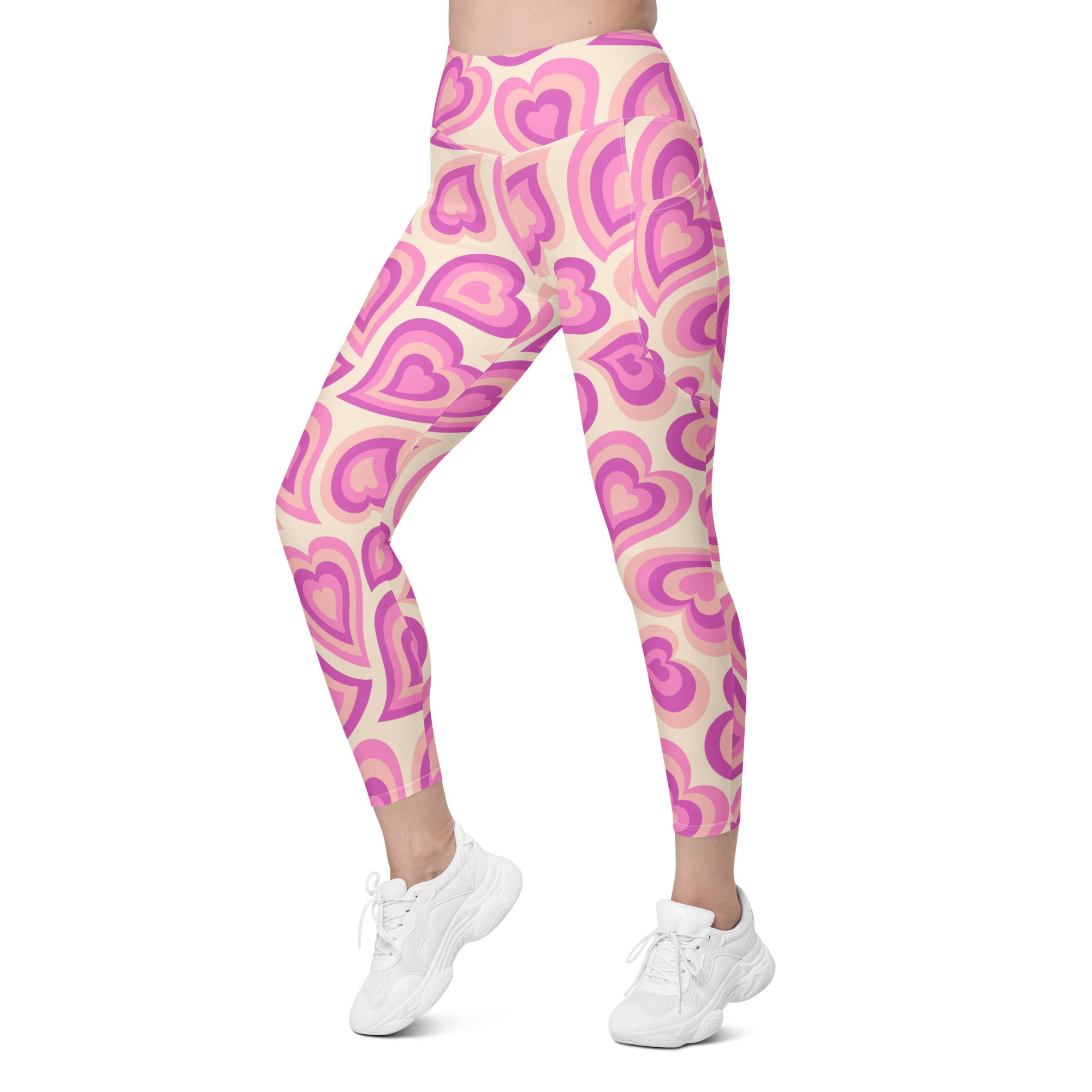 Sweetheart Swirls Leggings with Pockets