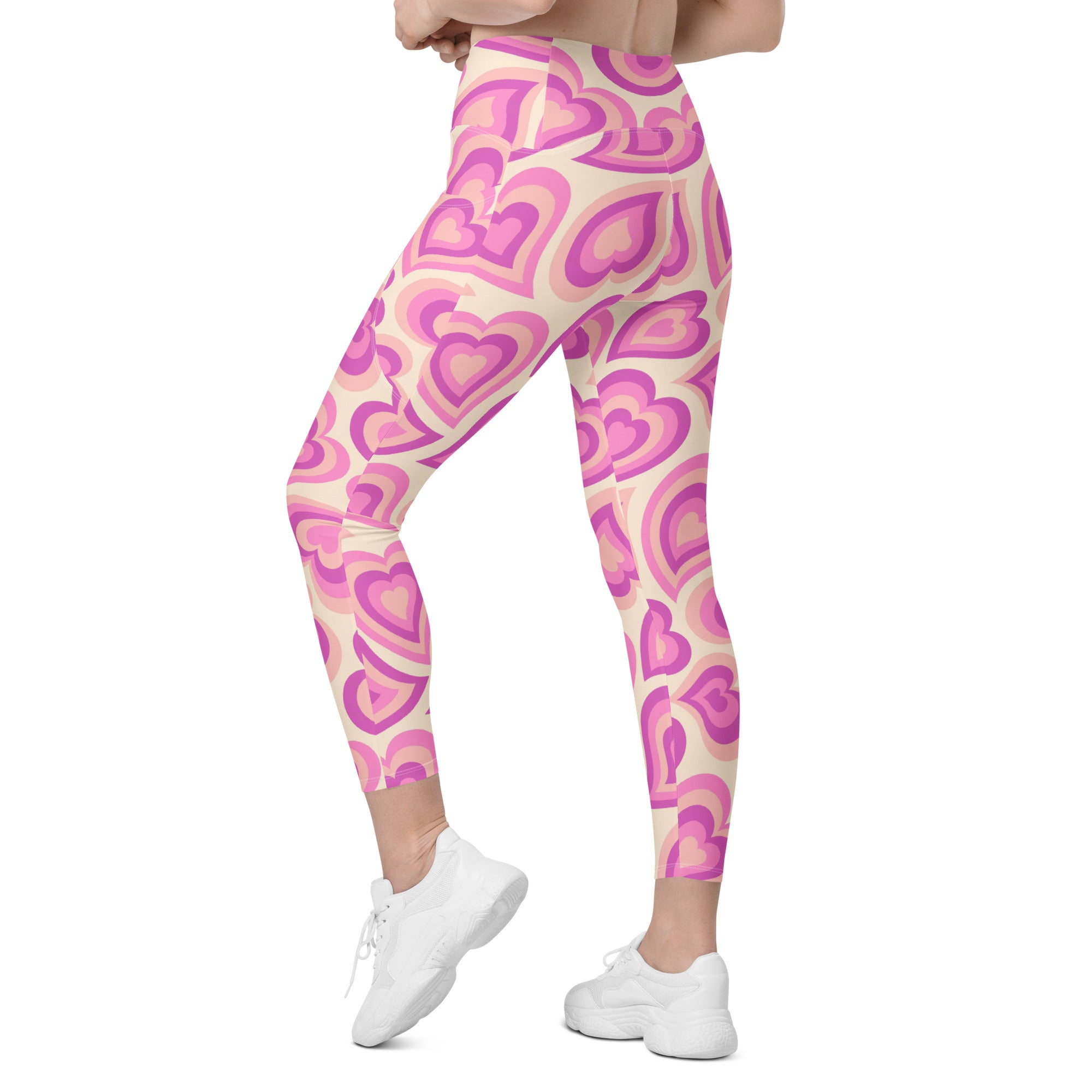 Sweetheart Swirls Leggings with Pockets