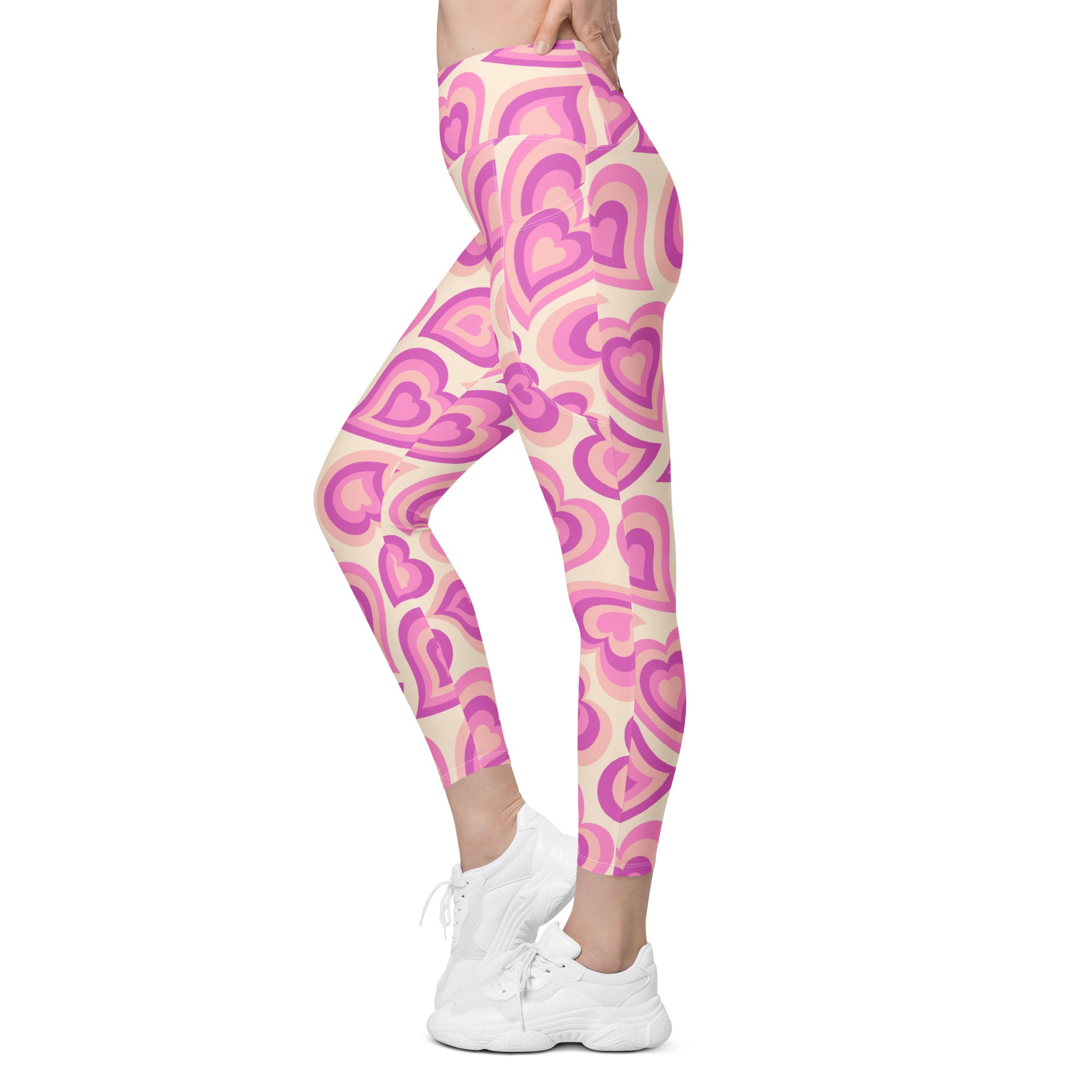 Sweetheart Swirls Leggings with Pockets