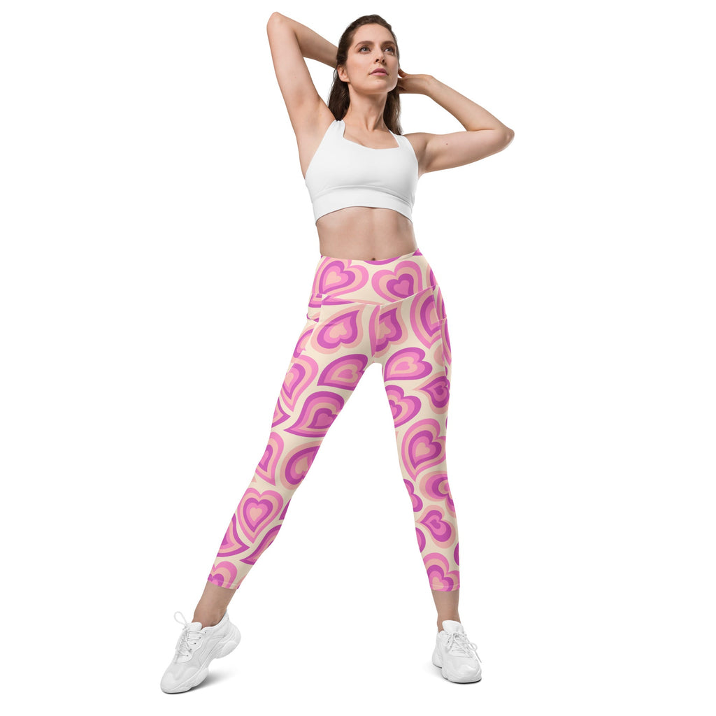 Sweetheart Swirls Leggings with Pockets