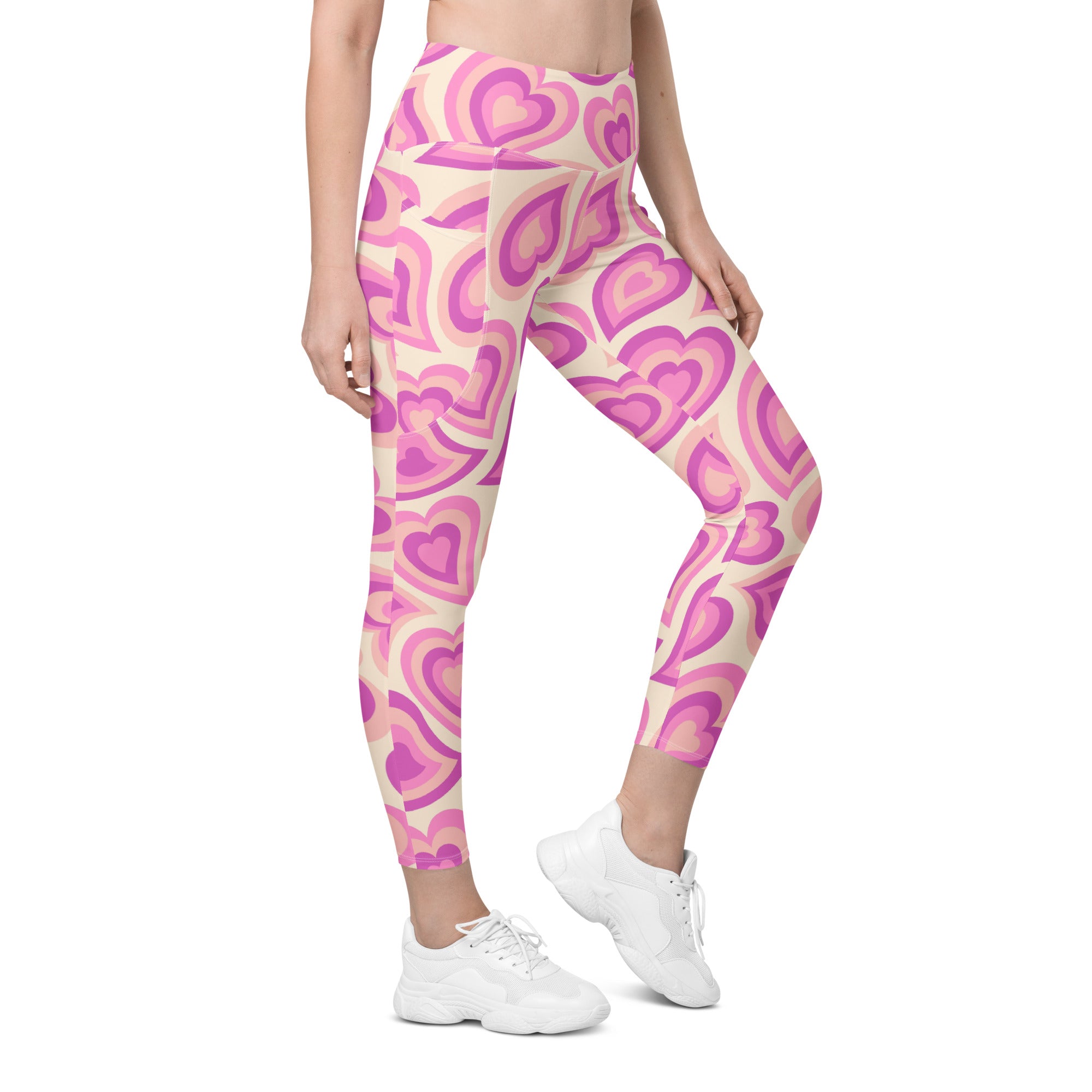 Sweetheart Swirls Leggings with Pockets