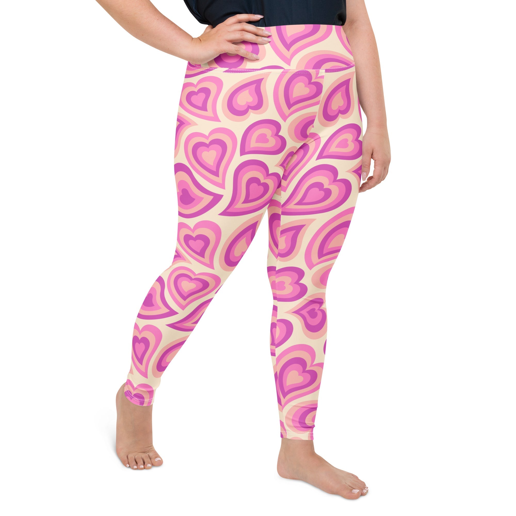 Sweetheart Swirls Plus Size Leggings