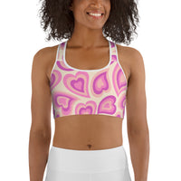 Sweetheart Swirls Sports Bra