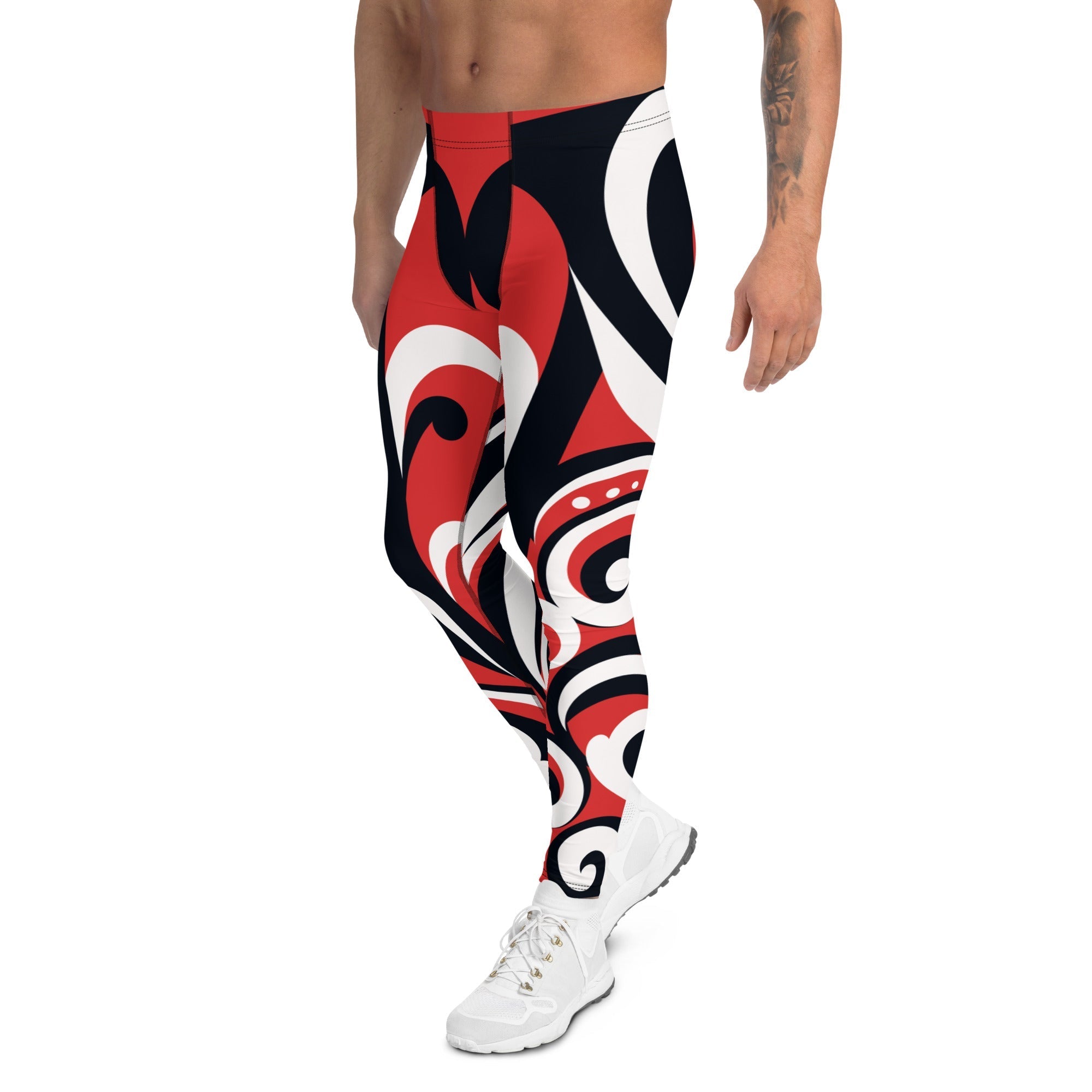 Swirl Heart Shaped Men's Leggings