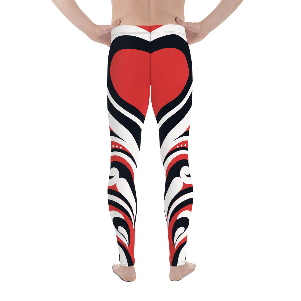 Swirl Heart Shaped Men's Leggings