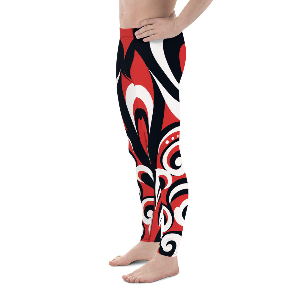 Swirl Heart Shaped Men's Leggings