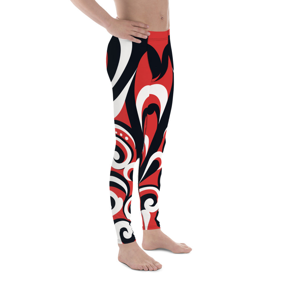 Swirl Heart Shaped Men's Leggings