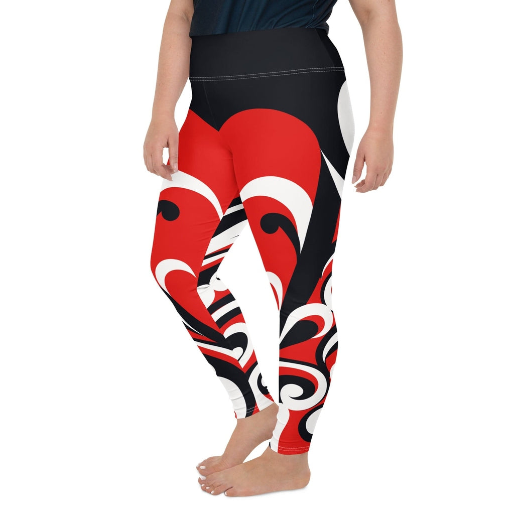Swirl Heart Shaped Plus Size Leggings