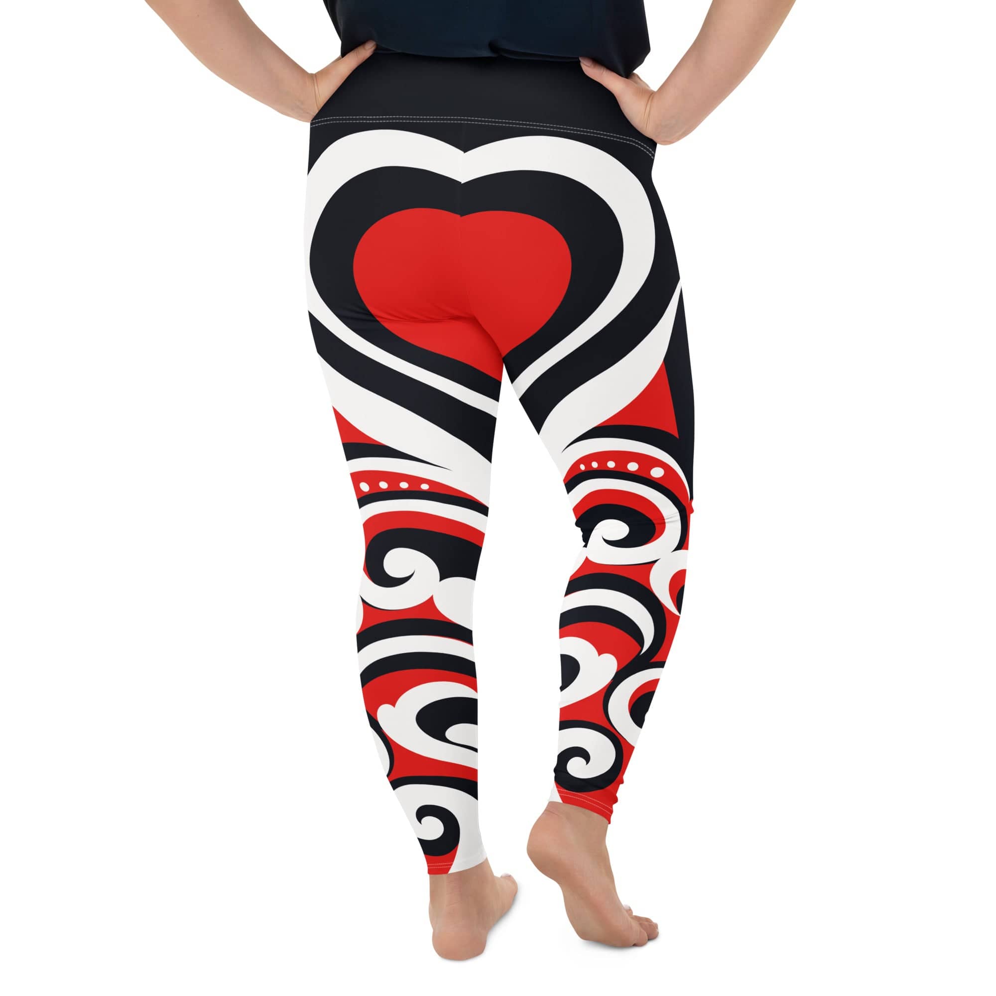 Swirl Heart Shaped Plus Size Leggings