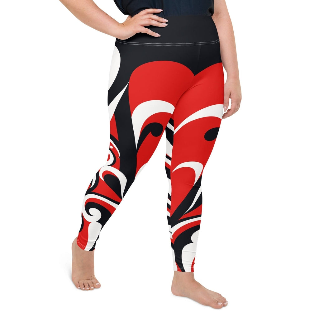 Swirl Heart Shaped Plus Size Leggings