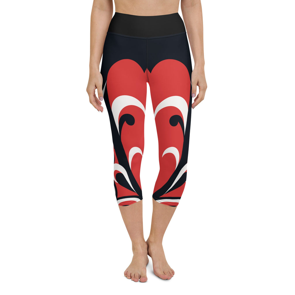 Swirl Heart Shaped Yoga Capris