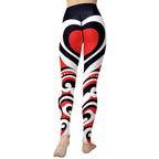 Swirl Heart Shaped Yoga Leggings