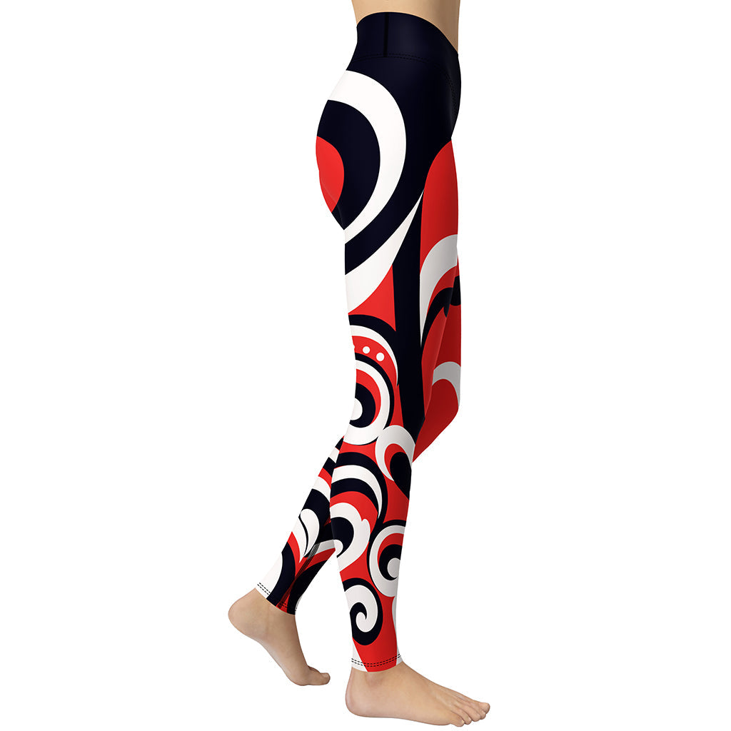 Swirl Heart Shaped Yoga Leggings