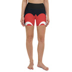 Swirl Heart Shaped Yoga Shorts