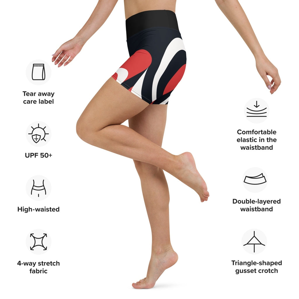 Swirl Heart Shaped Yoga Shorts