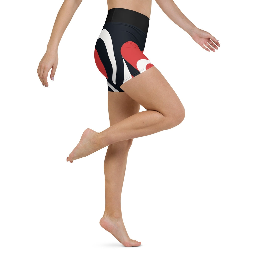 Swirl Heart Shaped Yoga Shorts