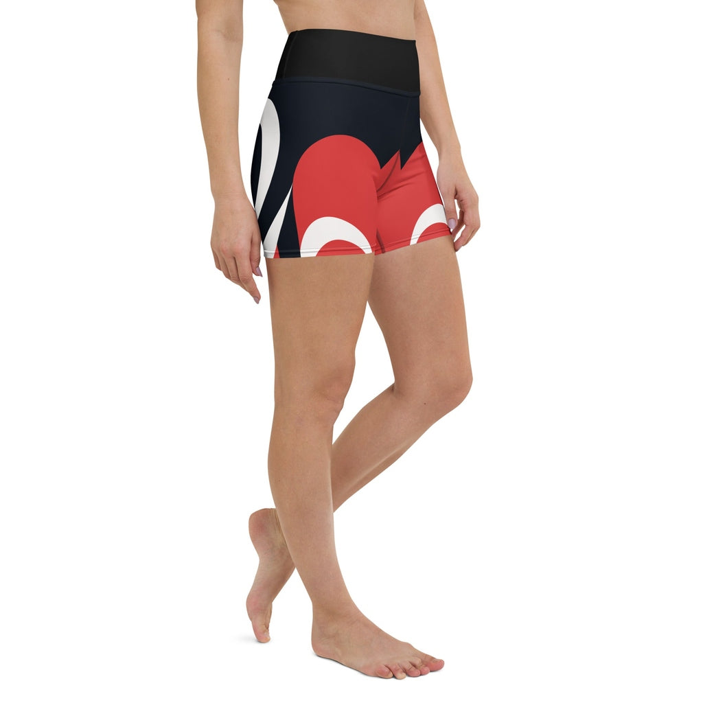 Swirl Heart Shaped Yoga Shorts