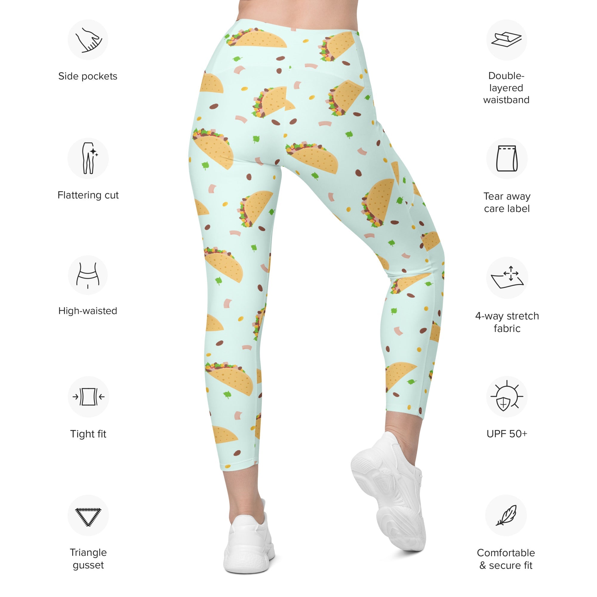 Tacos Leggings With Pockets