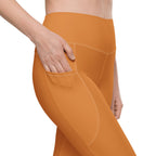 Tangerine Orange Leggings With Pockets