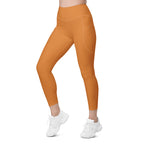 Tangerine Orange Leggings With Pockets