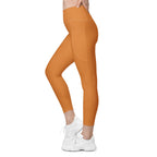 Tangerine Orange Leggings With Pockets