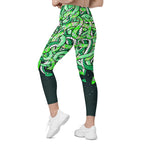 Tangled Snakes Crossover Leggings With Pockets