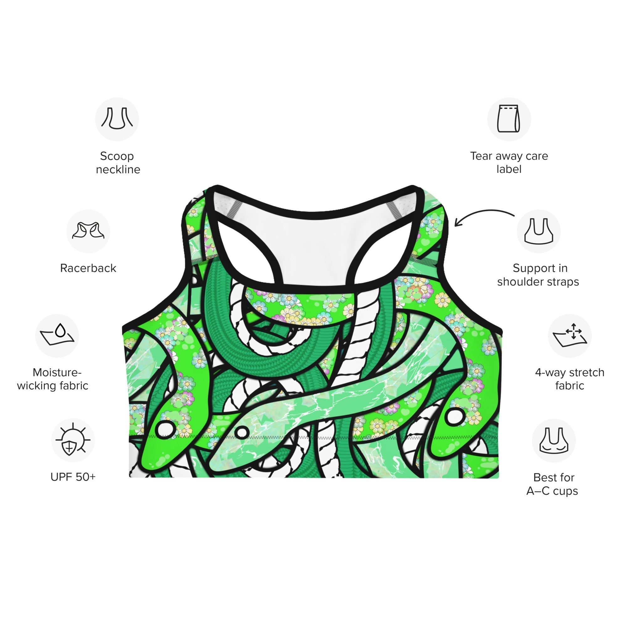 Tangled Snakes Sports Bra
