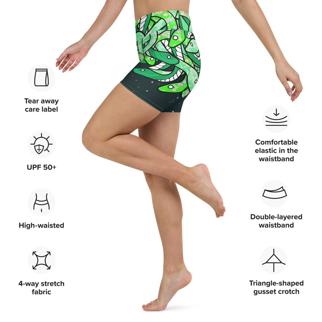 Tangled Snakes Yoga Shorts
