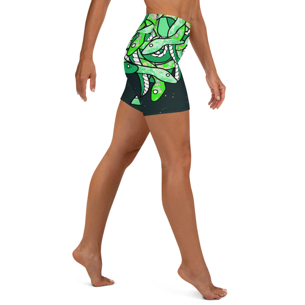 Tangled Snakes Yoga Shorts