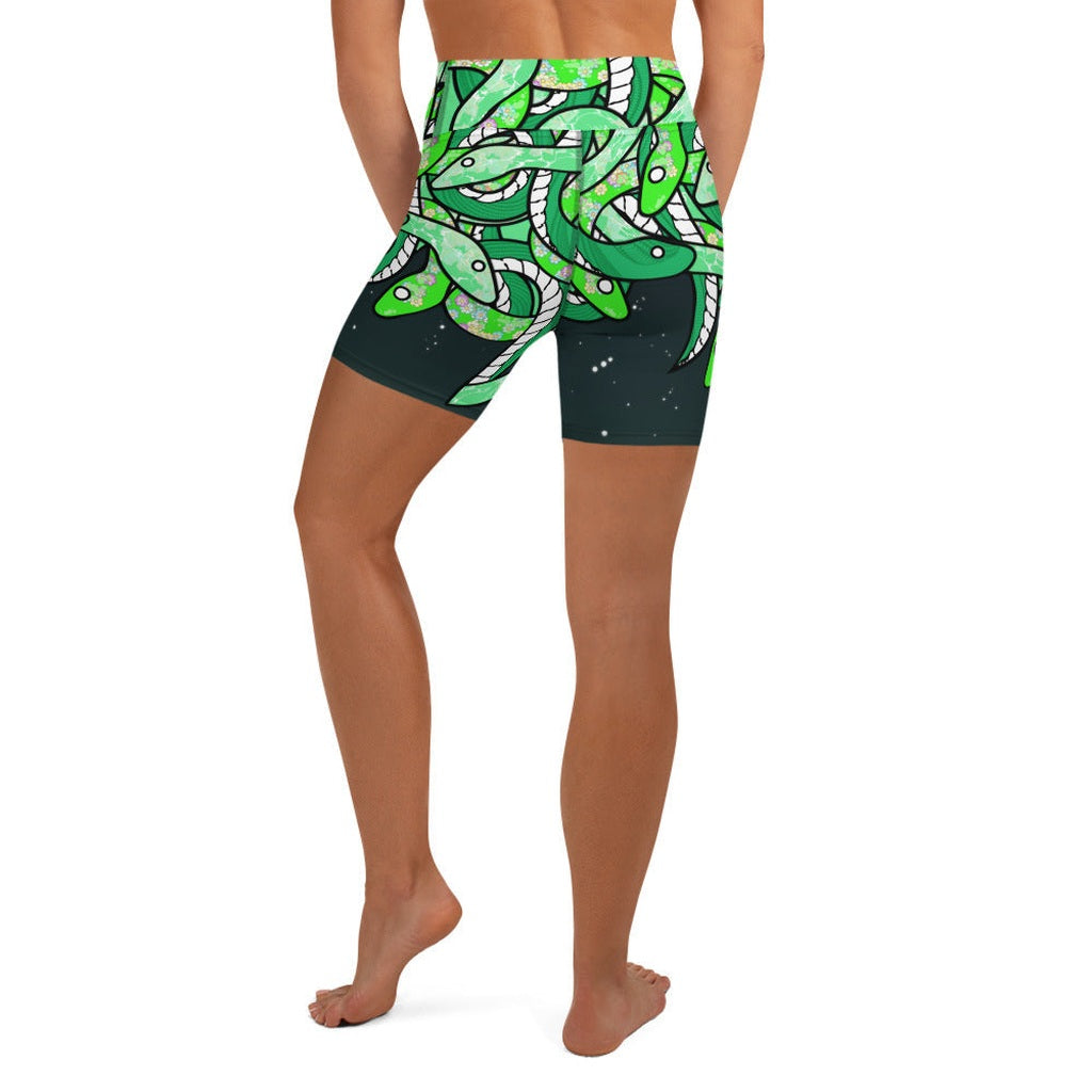 Tangled Snakes Yoga Shorts