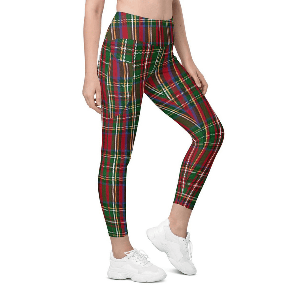 Tartan Christmas Leggings With Pockets