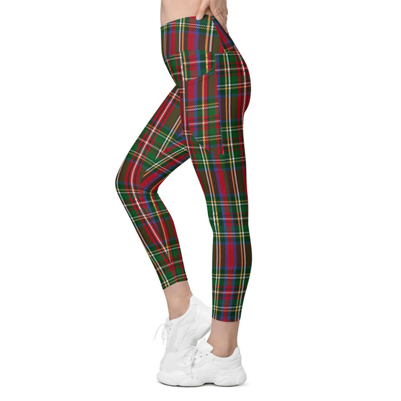 Tartan Christmas Leggings With Pockets