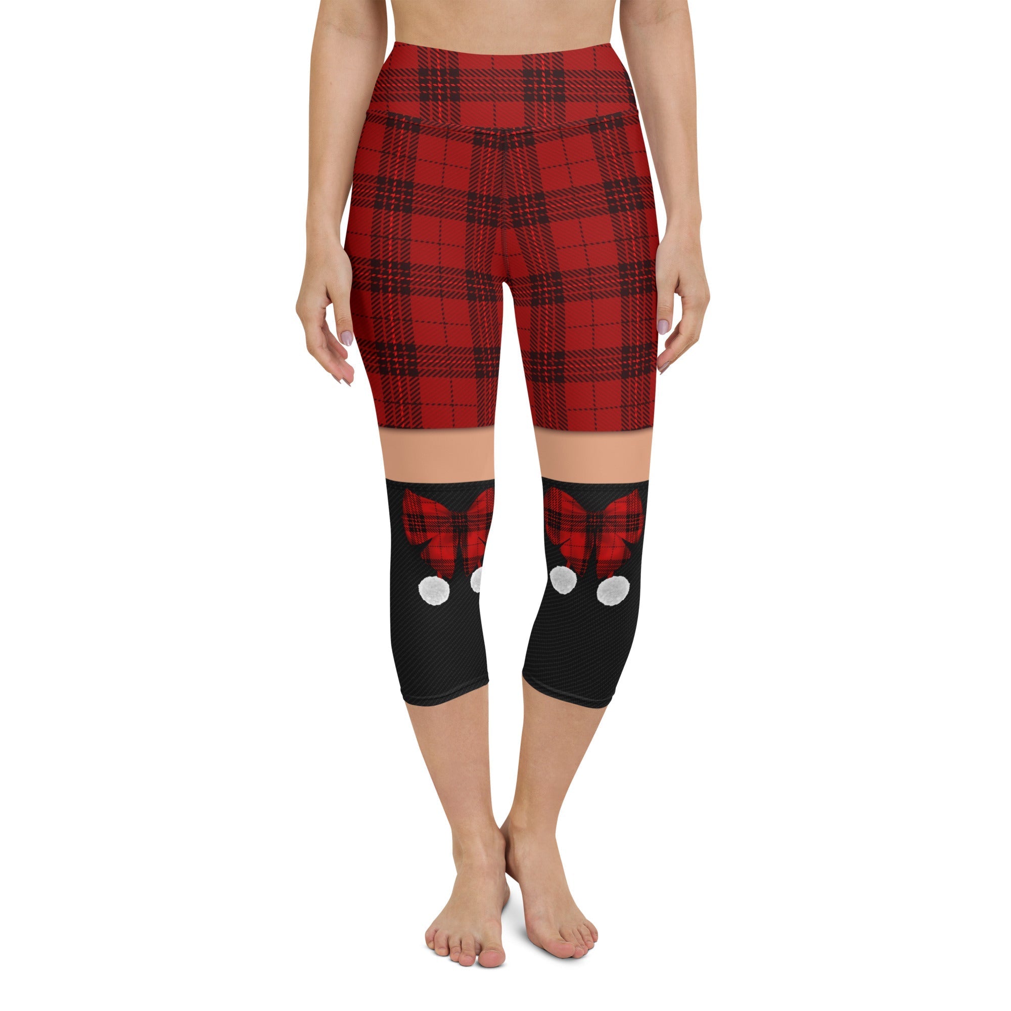 Tartan Shorts Yoga Capris
