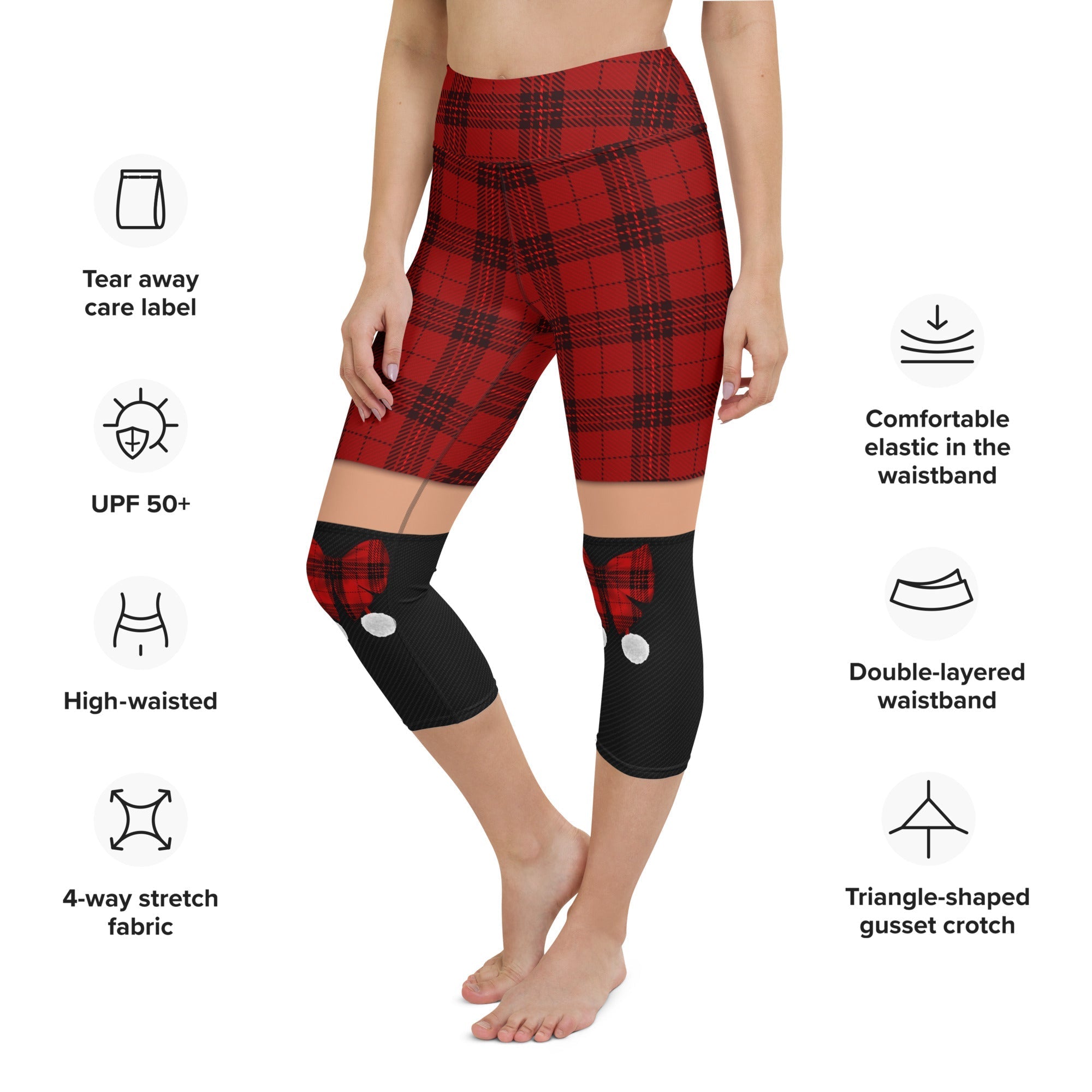 Tartan Shorts Yoga Capris