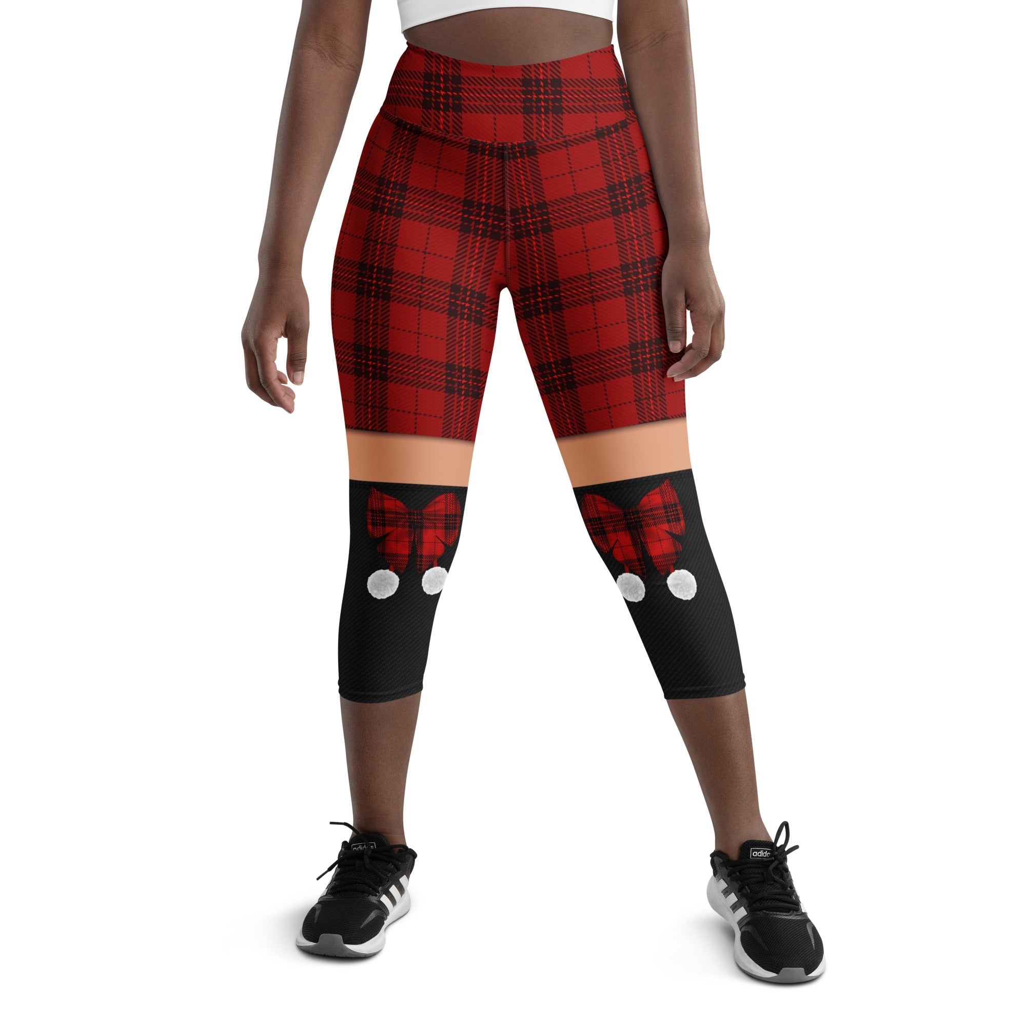 Tartan Shorts Yoga Capris