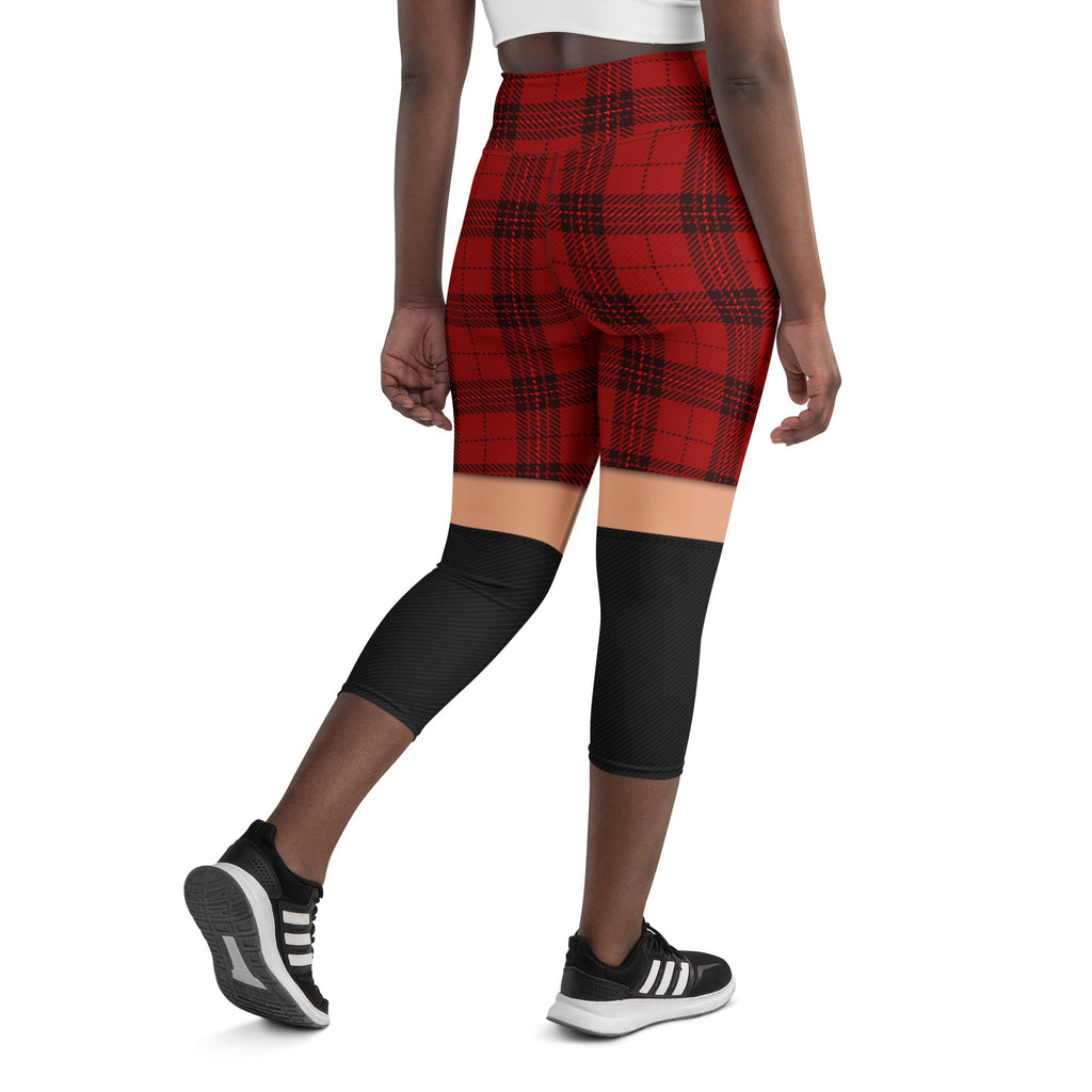 Tartan Shorts Yoga Capris