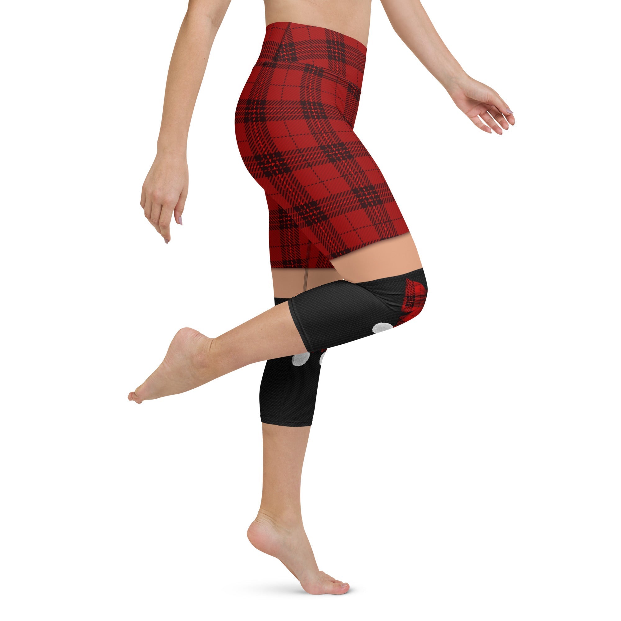 Tartan Shorts Yoga Capris