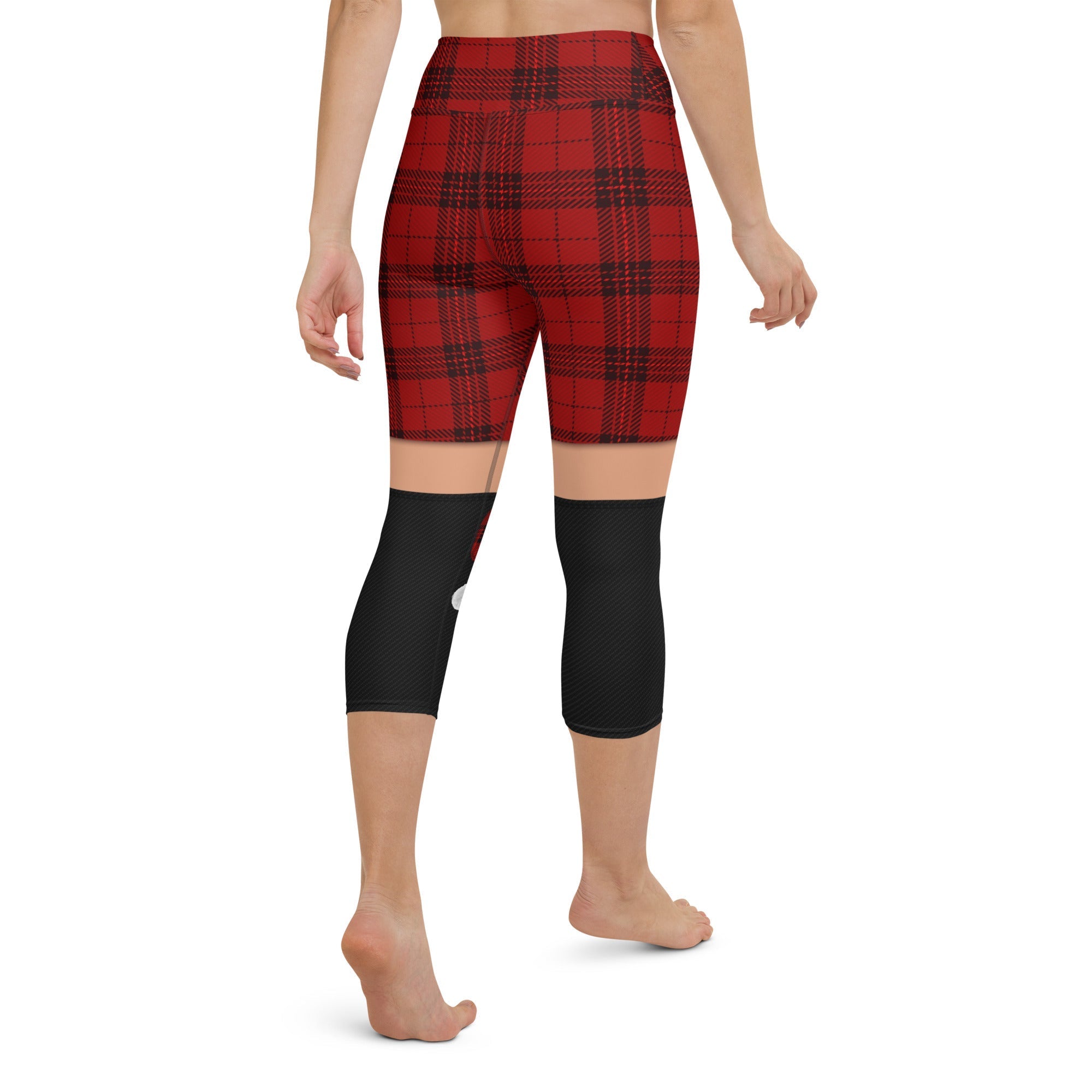 Tartan Shorts Yoga Capris