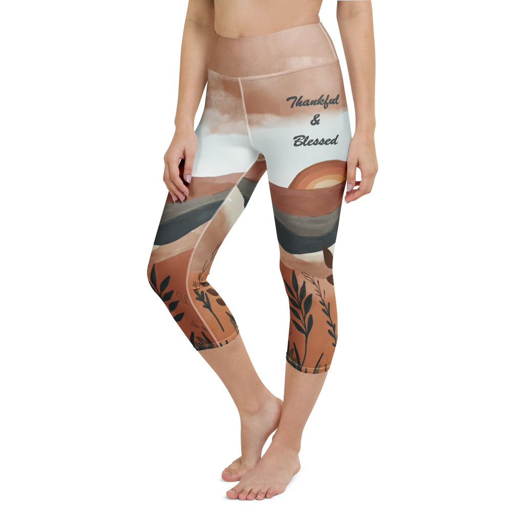 Thankful & Blessed Yoga Capris