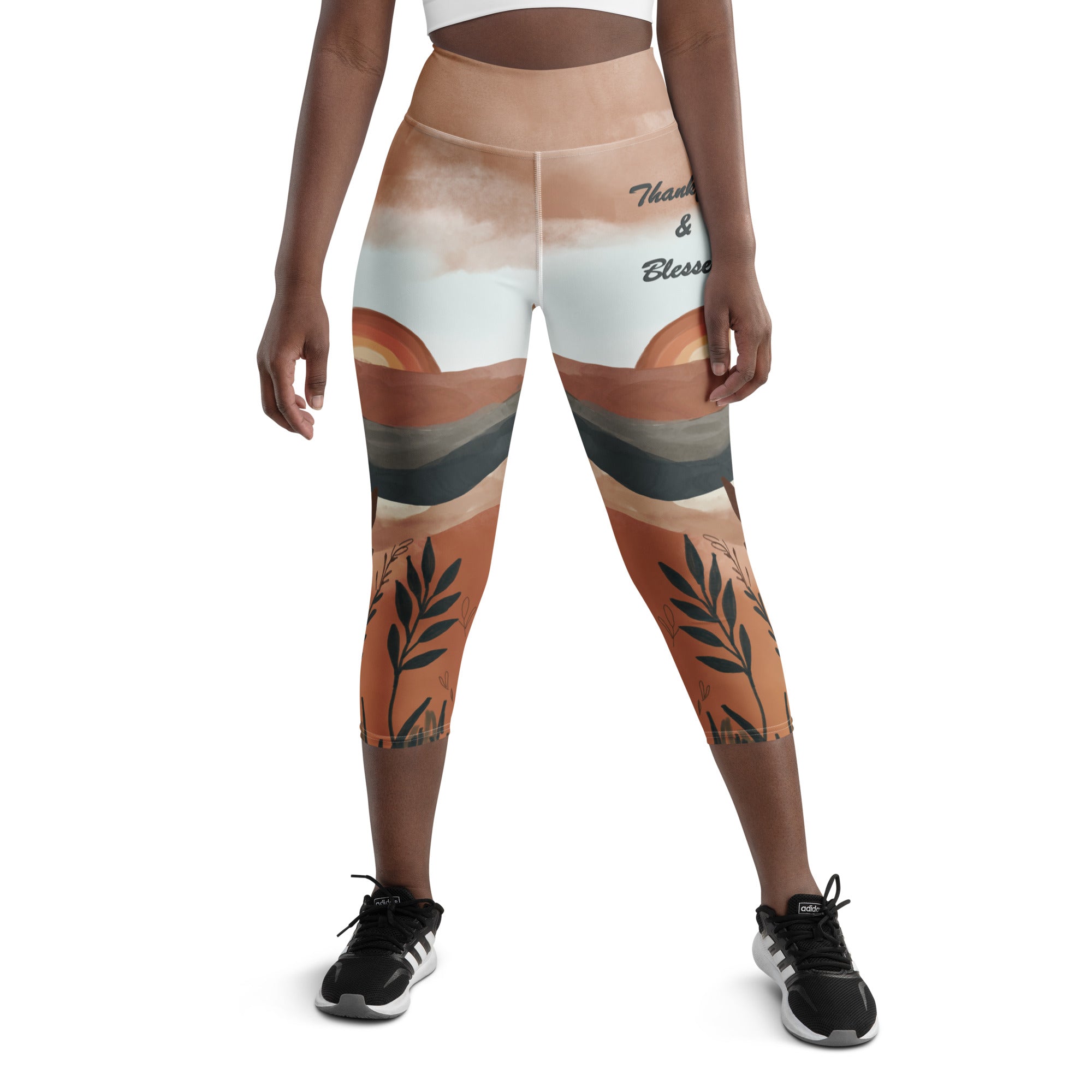 Thankful & Blessed Yoga Capris