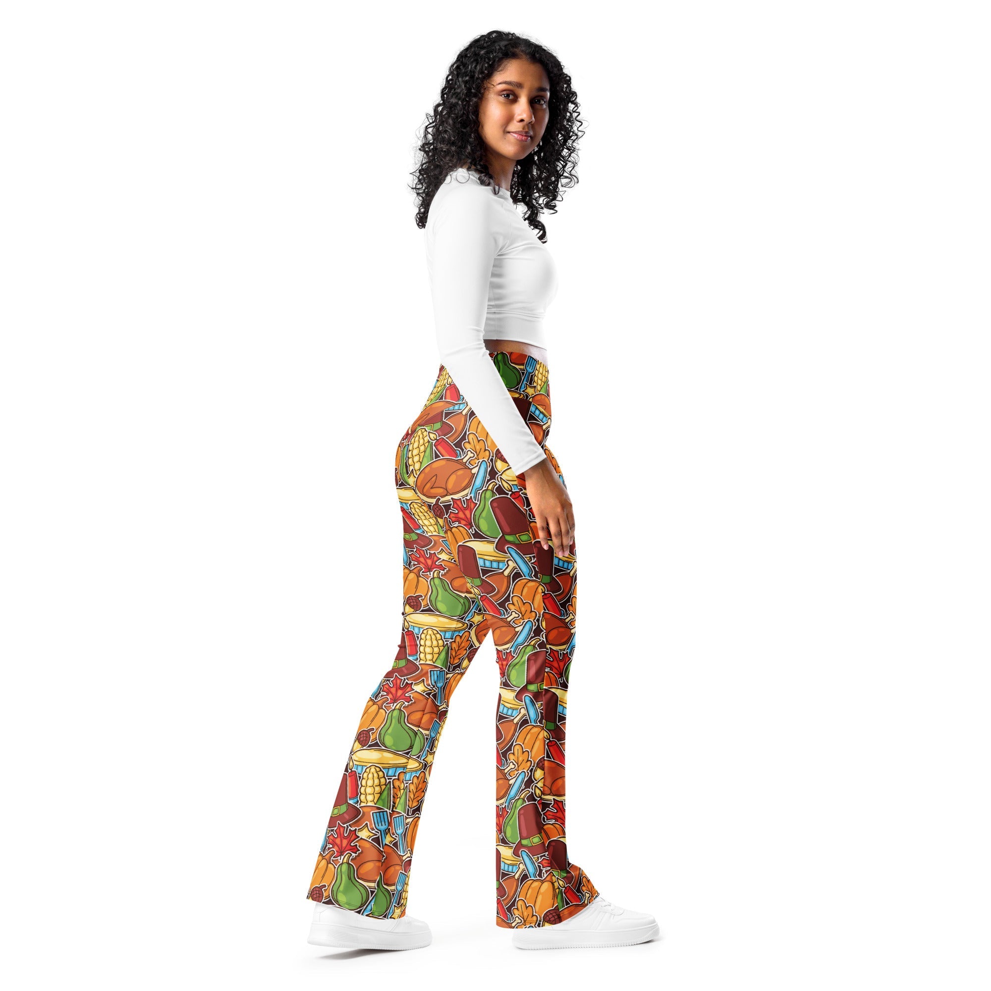 Thanksgiving Celebration Flare Leggings