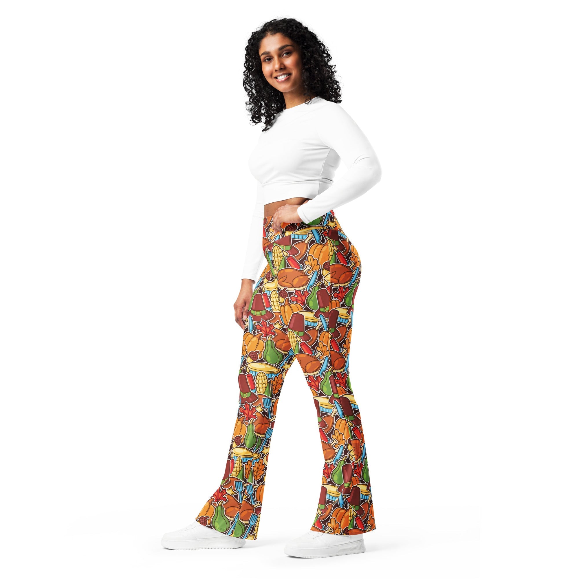 Thanksgiving Celebration Flare Leggings