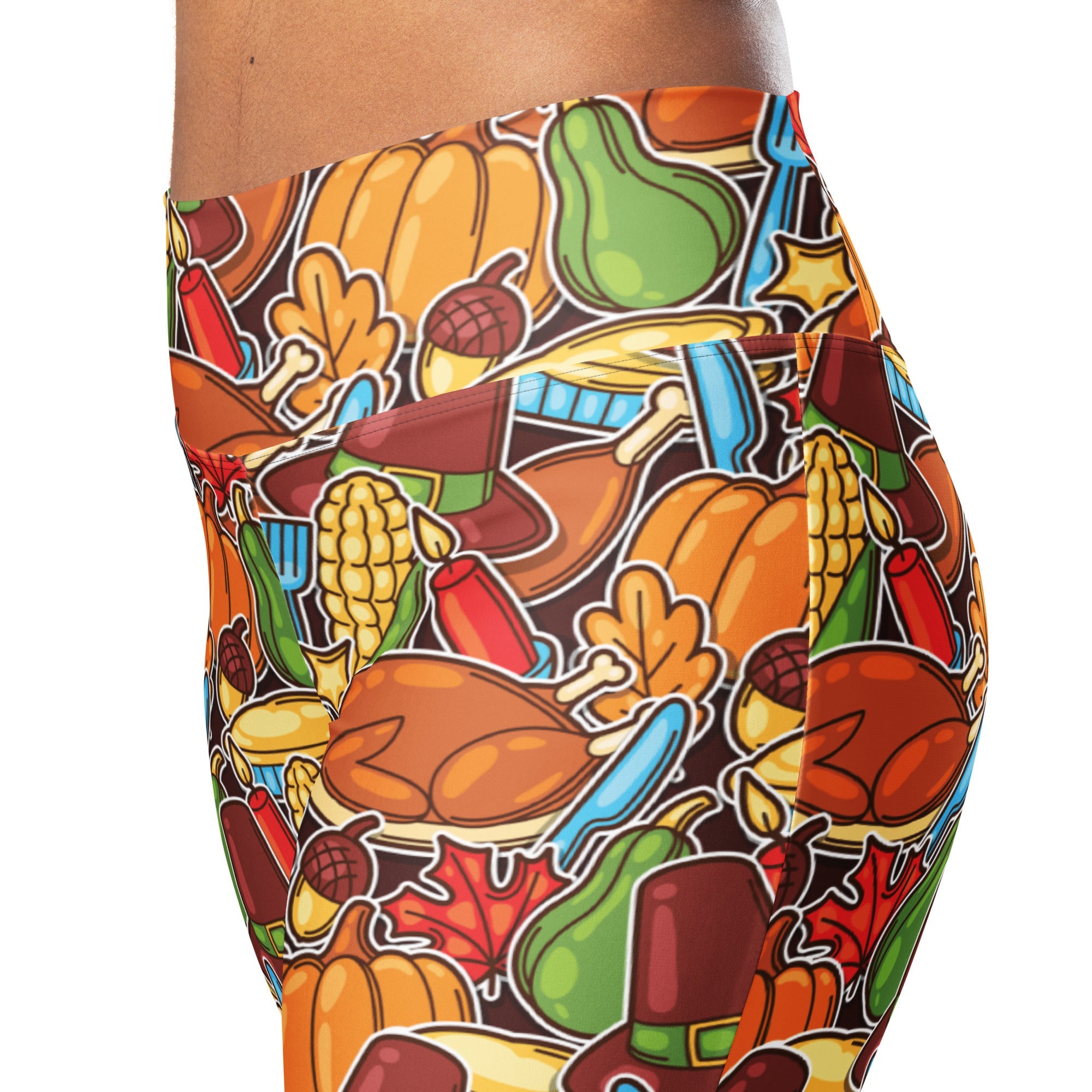 Thanksgiving Celebration Flare Leggings