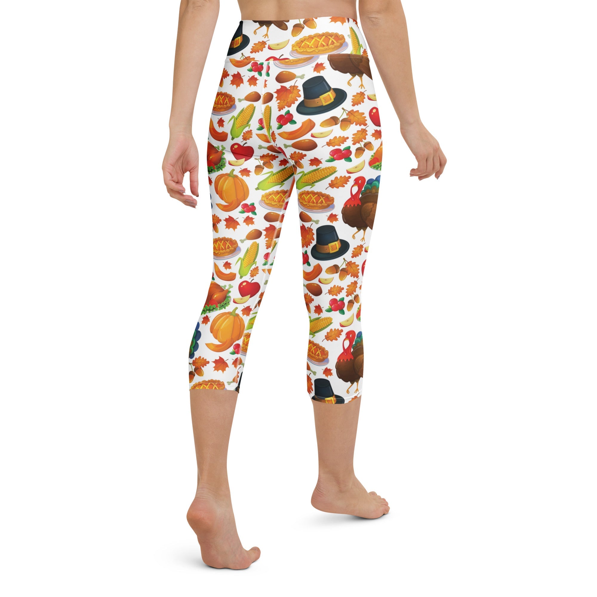 Thanksgiving Pattern Yoga Capris