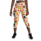 Thanksgiving Pattern Yoga Capris
