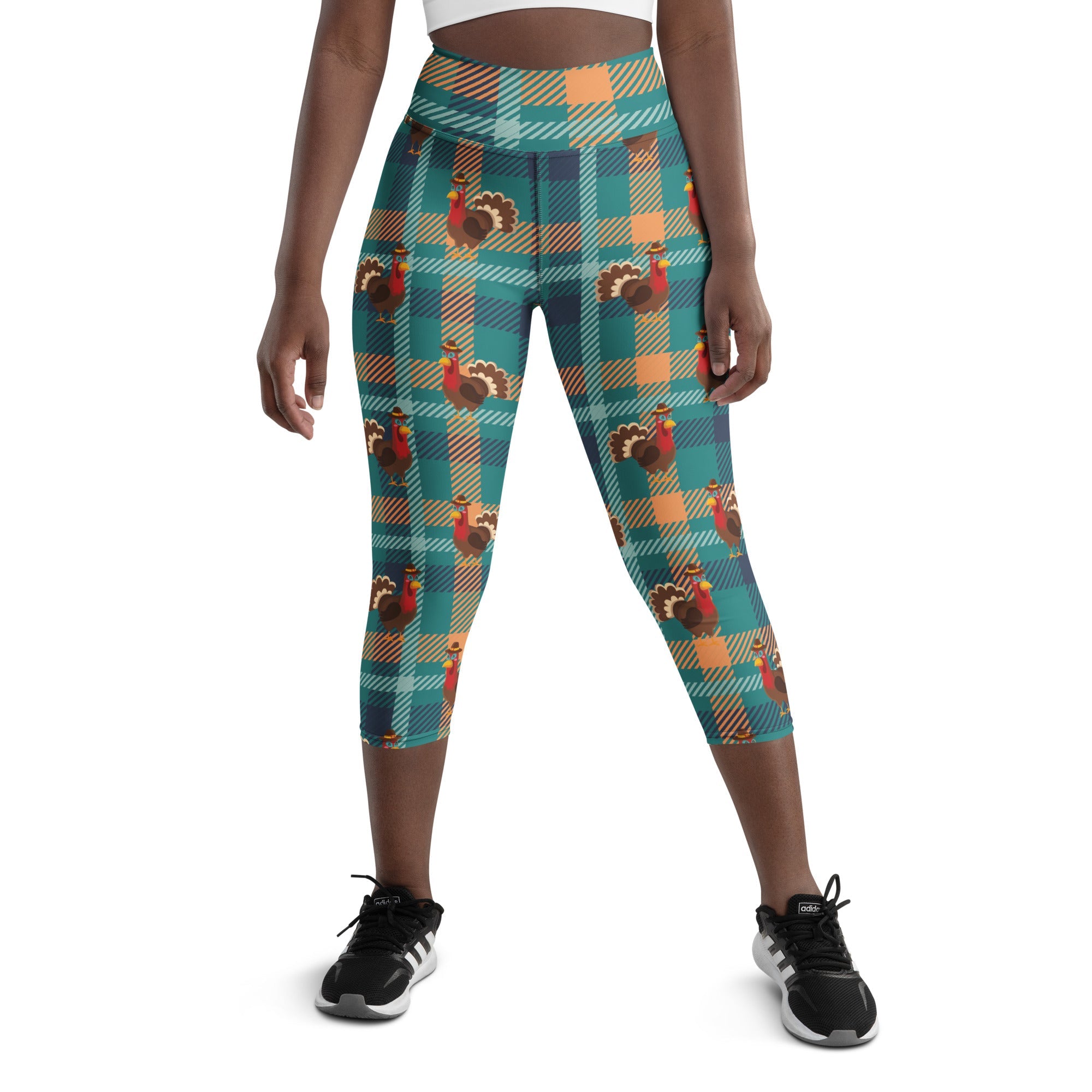 Thanksgiving Plaid Yoga Capris