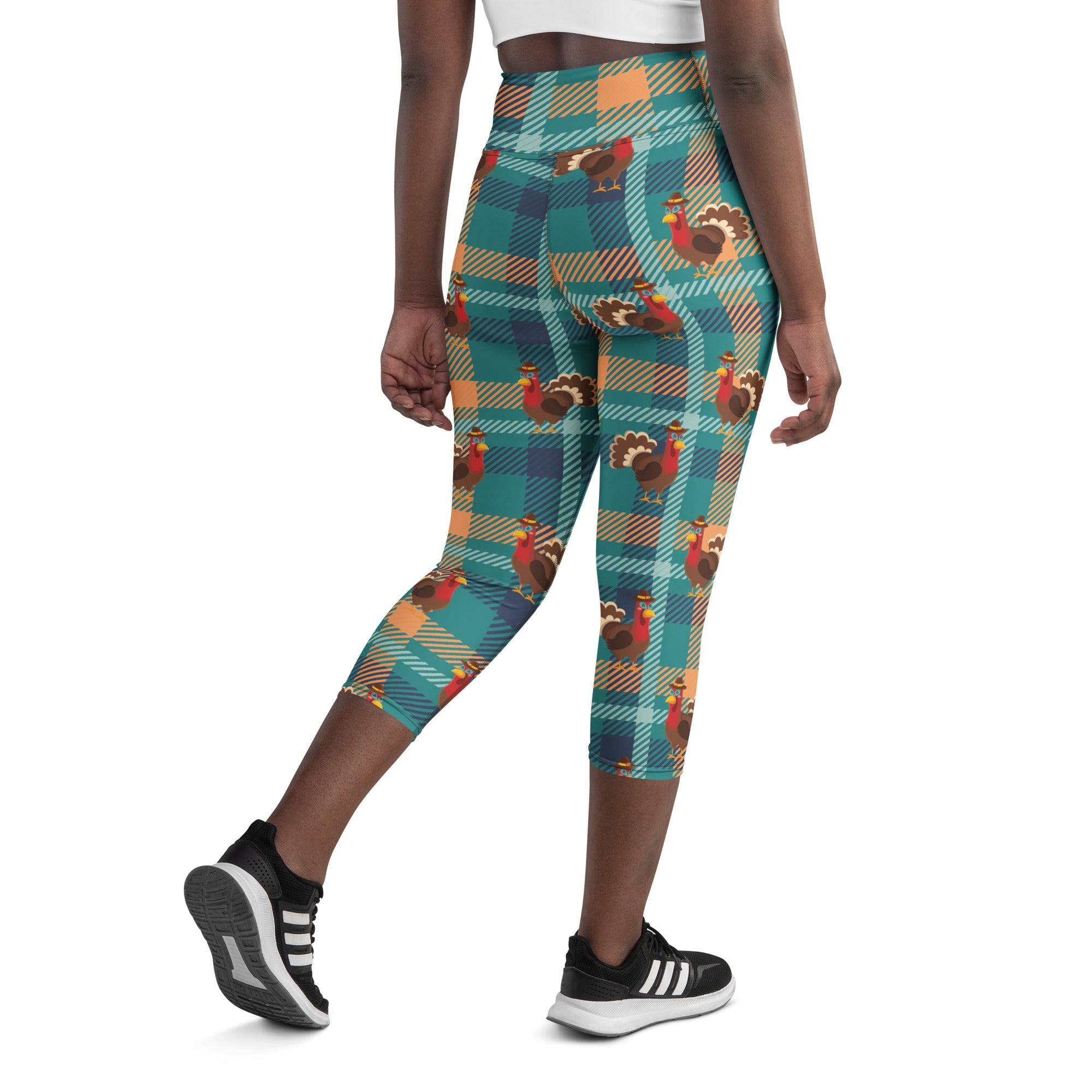 Thanksgiving Plaid Yoga Capris