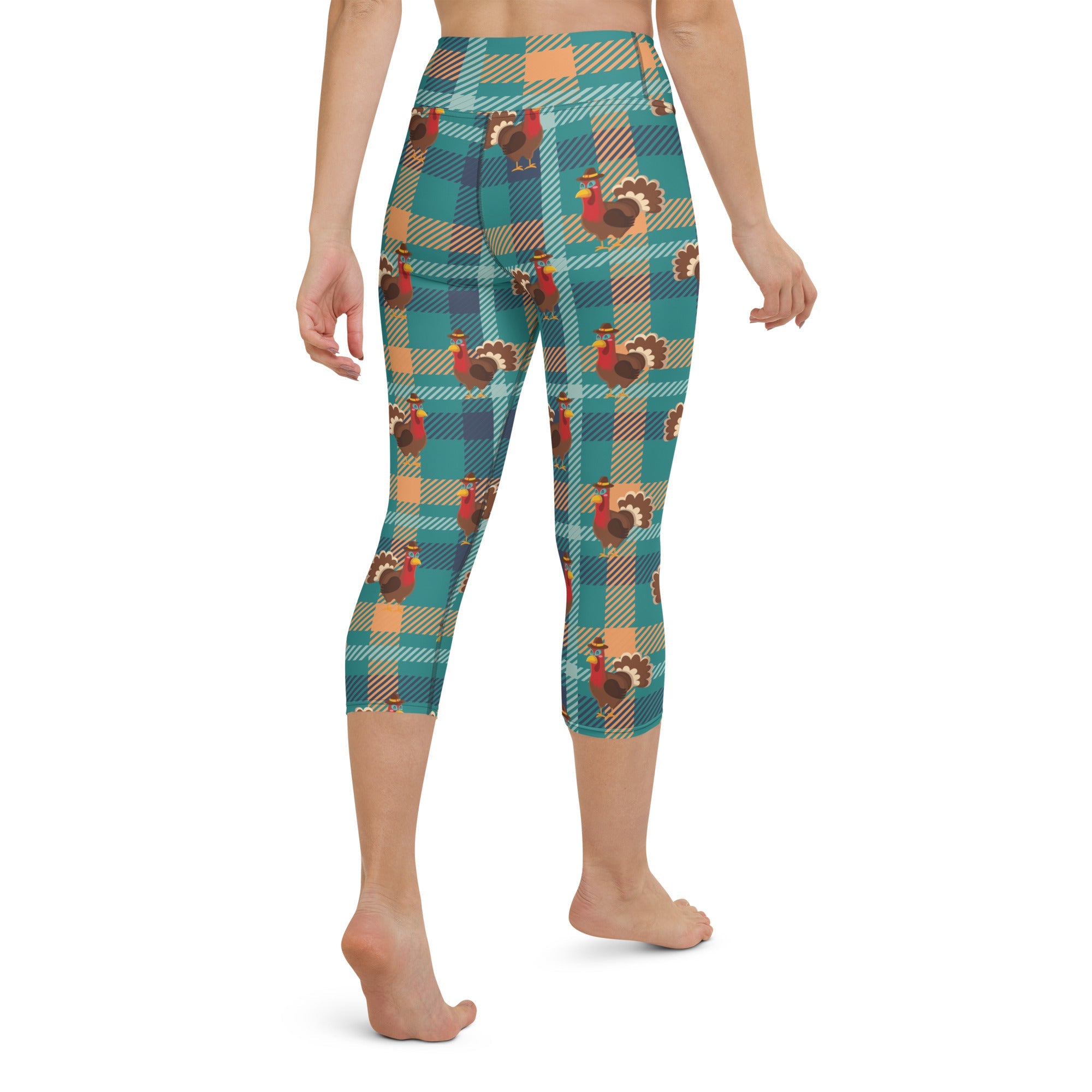 Thanksgiving Plaid Yoga Capris